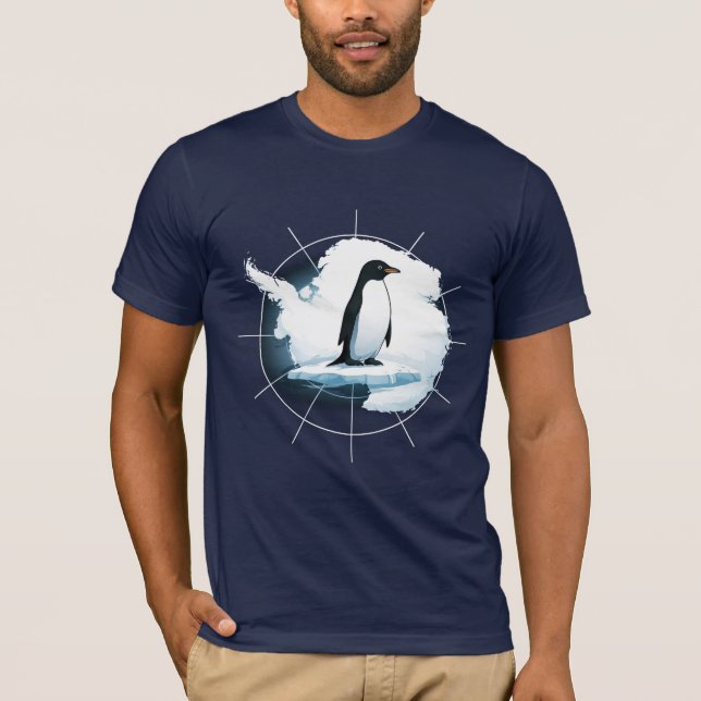 T-shirt Emblème de Manchot de l'Antarctique – Conception d (Devant)