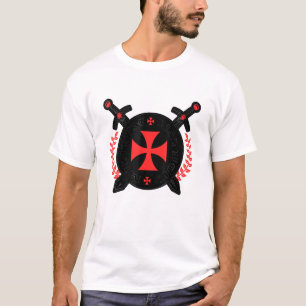T-shirt Emblème de modèle de croisés Ordre de chevalier
