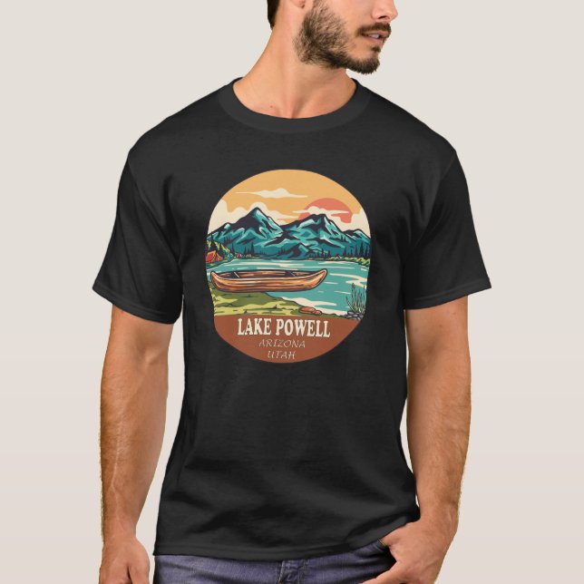 T-shirt Emblème de pêche nautique du lac Powell (Devant)