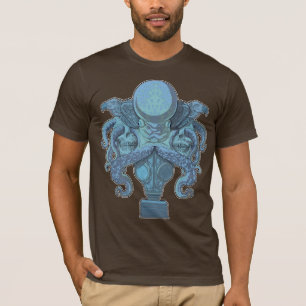 T-shirt Emblème de poulpe (bleu)