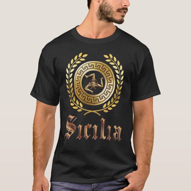 T-Shirt Emblème de Sicile (Devant)