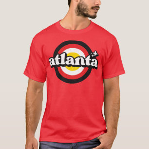 T-shirt Emblème de ville rétro vintage Atlanta Sunset Seal