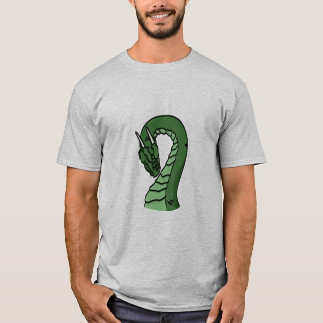 T-shirt Emblème d'Imaginaire Emerald Green Dragon (Devant)