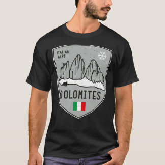 T-shirt Emblème Dolomites Mountain Italie  