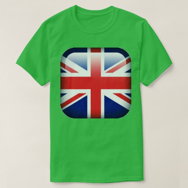 T-shirt Emblème du drapeau de style britannique rétro cool (Design devant)