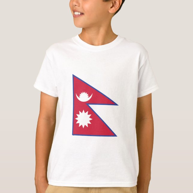 T-shirt Emblème du drapeau du Népal (Devant)