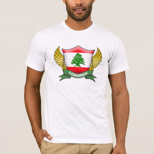 T-shirt Emblème du drapeau libanais