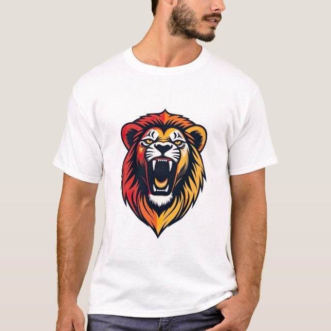 T-shirt Emblème du lion rugissant (Devant)