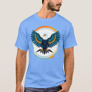 T-shirt Emblème élégant de pygargue à tête blanche