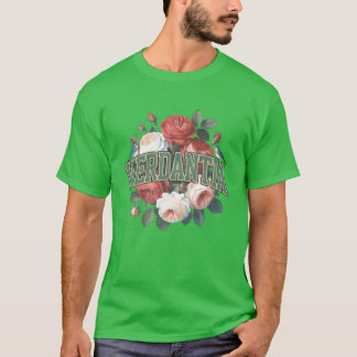 T-shirt Emblème Floral Verda avec la famille Design d'oise