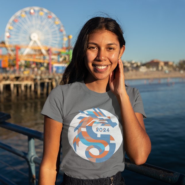 T-shirt Emblème futuriste du dragon - Nouvel An chinois 20 (Créateur téléchargé)