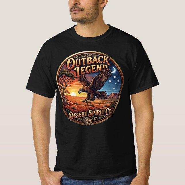 T-shirt Emblème Légende de l'Outback Esprit du Désert Aigl (Devant)