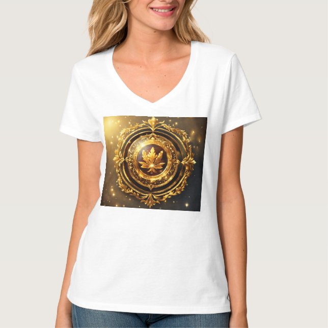 T-shirt Emblème Majestic Golden Laurel (Devant)