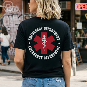 T-shirt Emblème médical de l'étoile de vie du département 