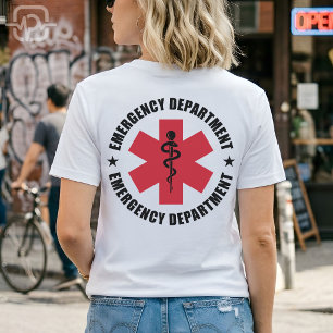 T-shirt Emblème médical de l'étoile de vie du département 