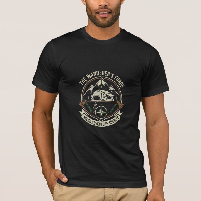 T-Shirt Emblème Micro Camper pour l'Aventure en Pl (Devant)