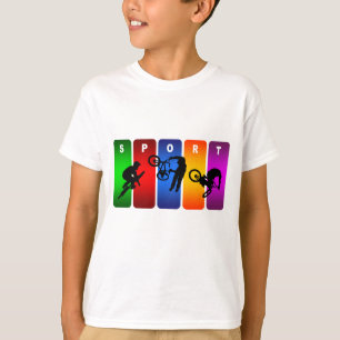 T-shirt Emblème multicolore de BMX