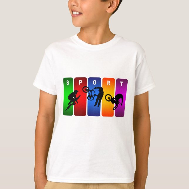 T-shirt Emblème multicolore de BMX (Devant)