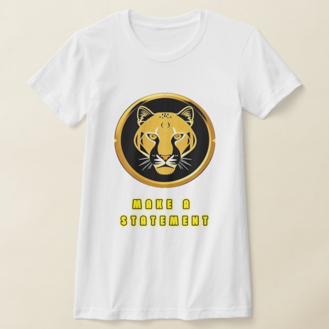 T-shirt Emblème Panthère Dorée (Poser)