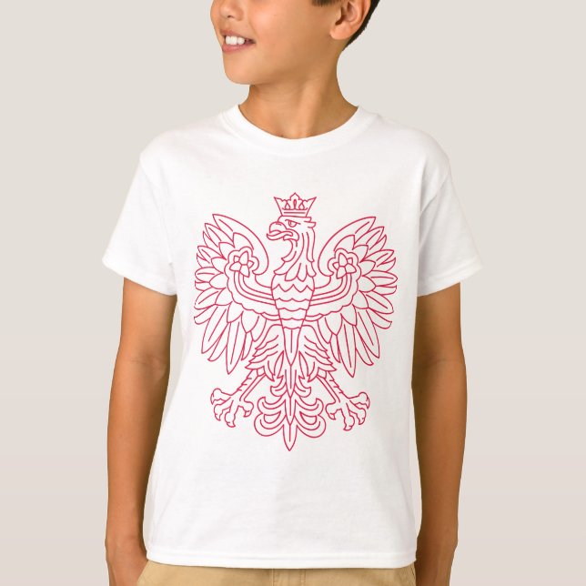 T-shirt Emblème polonais - bouclier de la Pologne - herbe (Devant)