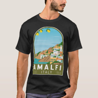 T-shirt Emblème rétro d'Amalfi Italie