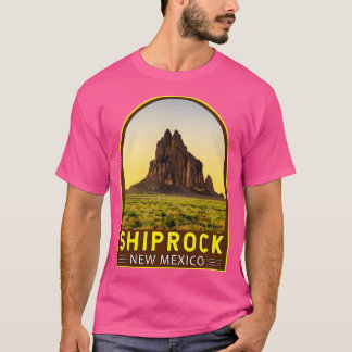 T-shirt Emblème rétro de Shiprock Nouveau-Mexique