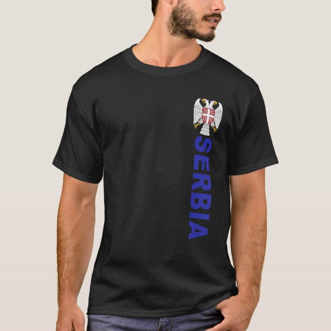 T-shirt Emblème Serbe Double Aigle (Devant)