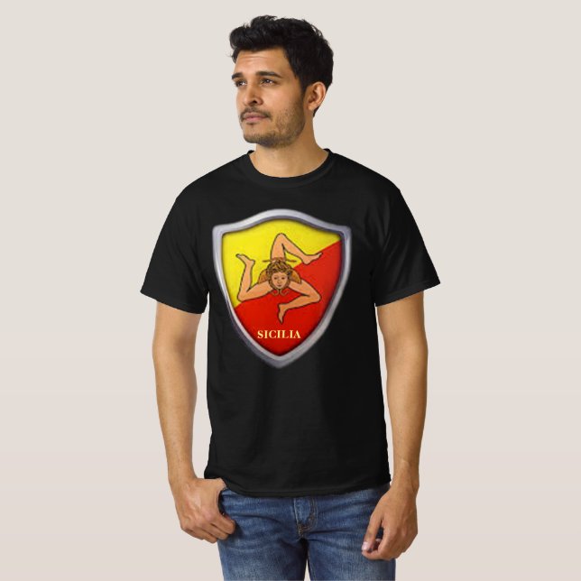 T-Shirt Emblème Sicile/Sicilia (Devant entier)