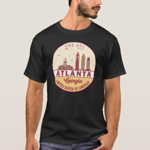 T-shirt Emblème Skyline Atlanta Georgia City