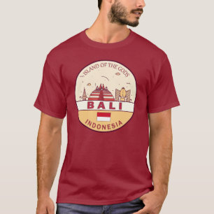 T-shirt Emblème Skyline de Bali en Indonésie