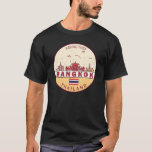 T-shirt Emblème Skyline de Bangkok Thaïlande<br><div class="desc">Design minimaliste et coloré de Bangkok,  avec monuments et monuments de la ville en Thaïlande.</div>