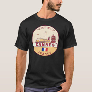 T-shirt Emblème Skyline de Cannes France