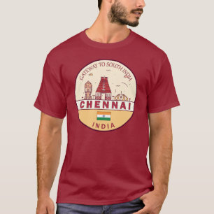 T-shirt Emblème Skyline de Chennai India City