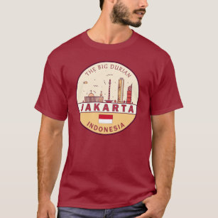 T-shirt Emblème Skyline de Jakarta Indonesia City
