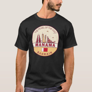T-shirt Emblème Skyline de Manama à Bahreïn