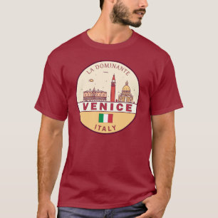 T-shirt Emblème Skyline de Venise Italie