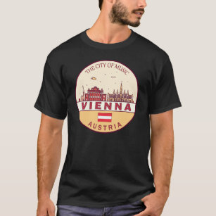 T-shirt Emblème Skyline de Vienne Autriche