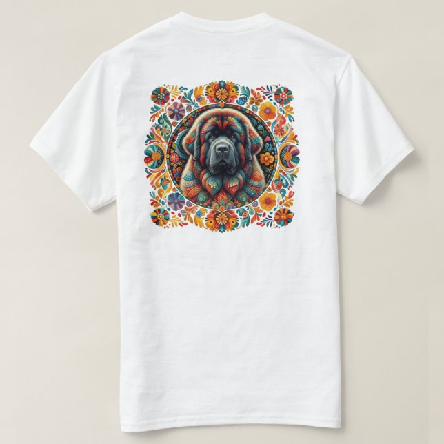 T-shirt emblème Terre-Neuve boho (Design dos)