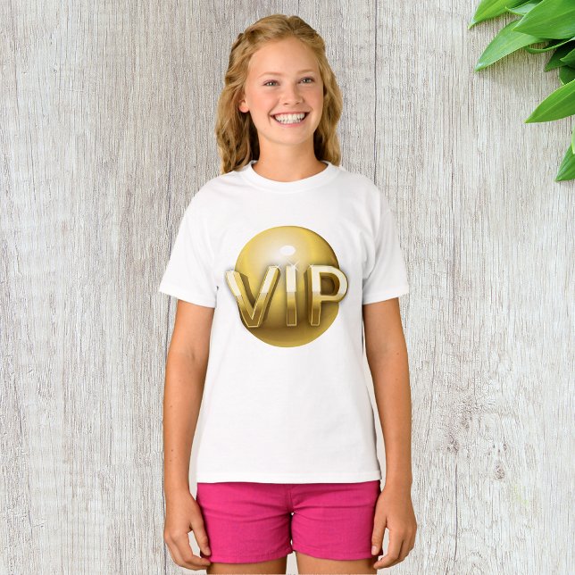 T-shirt Emblème VIP Luxe 3D Or (Créateur téléchargé)