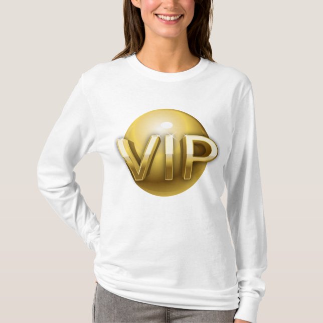 T-shirt Emblème VIP Luxe 3D Or (Devant)