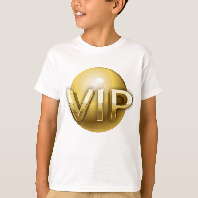 T-shirt Emblème VIP Or 3D Luxe (Devant)