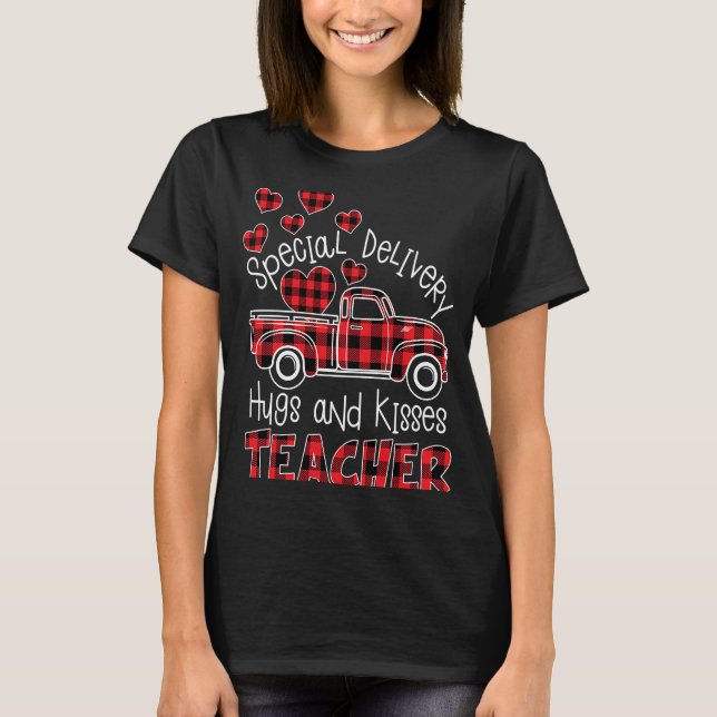 T-shirt Embracades et baisers spéciaux Red Plaid pour (Devant)
