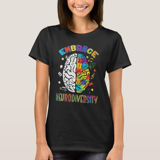 T-shirt Embrace Neurodiversity Autism Awareness ASD Men Wo (Devant)