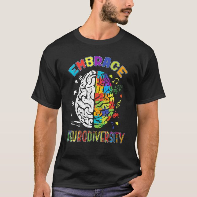 T-shirt Embrace Neurodiversity Autism Awareness ASD Men Wo (Devant)