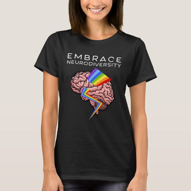 T-shirt Embrace Neurodiversity Autism Awareness ASD Mental (Devant)