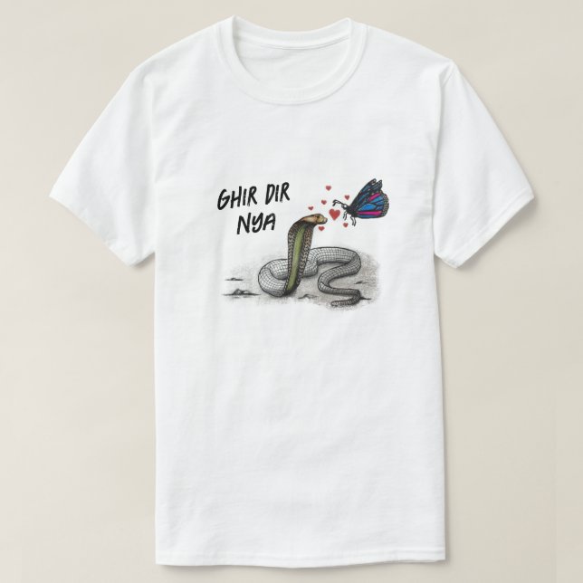 T-Shirt : Embrassage Cobra & Papillon (Design devant)