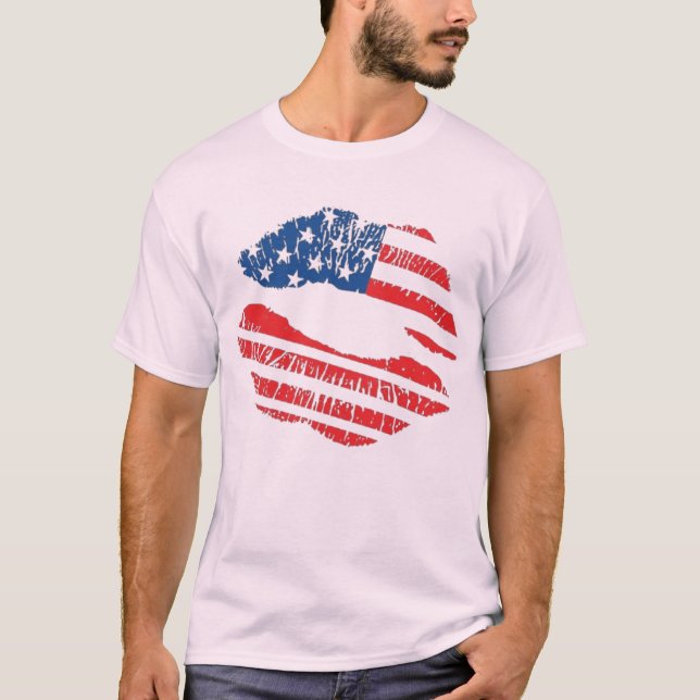 T-shirt "Embrasse les USA" (Devant)