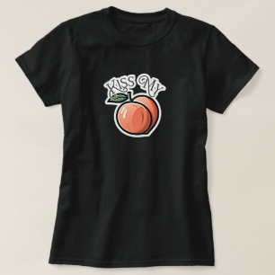 T-shirt Embrasse ma pêche pêche Fruit drôle