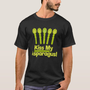 T-shirt Embrasse Mes Asperges Délicieux Asperges Green Veg