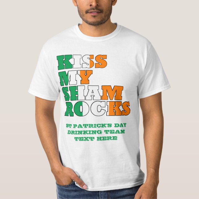 T-shirt Embrasse mes Shamrocks (Devant)